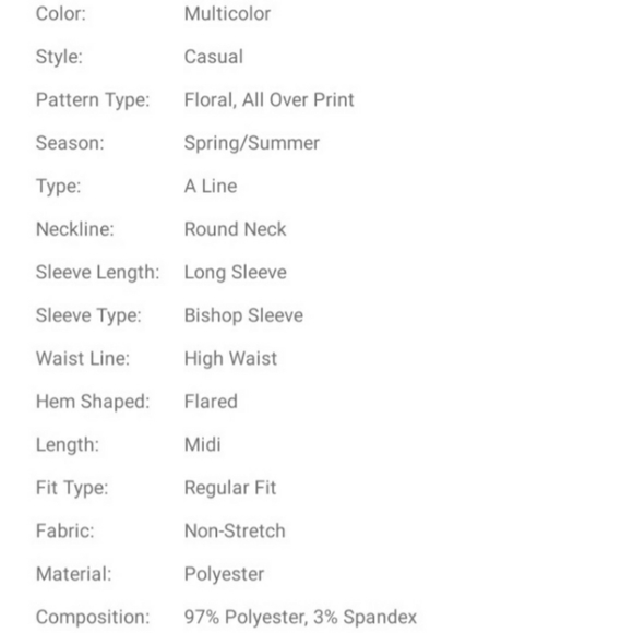 NEW Floral Print Lantern Sleeve Dress - Picture 12 of 16